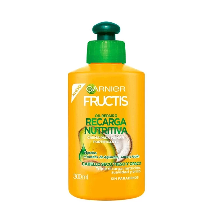 کرم موی پروتئین رسان و حالت دهنده گارنیه Garnier Crema para peinar Recarga Nutritiva Fructis 300ml