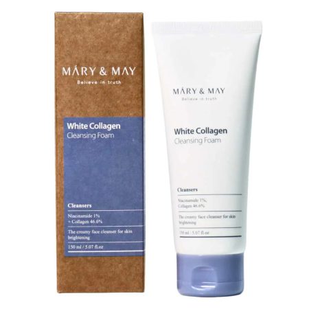 فوم پاک کننده کلاژن مری اند می white collagen cleansing foam Mary& May