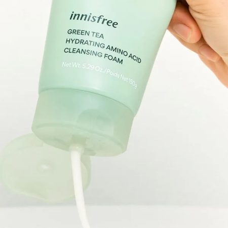 فوم شست و شو آبرسان اسید آمینه چای سبز اینیسفری Innisfree Green Tea Hydrating Amino Acid Cleansing Foam