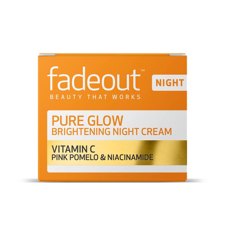 کرم روشن کننده شب ویتامین سی فیداوت Fadeout Pure Glow Whitening Night Cream