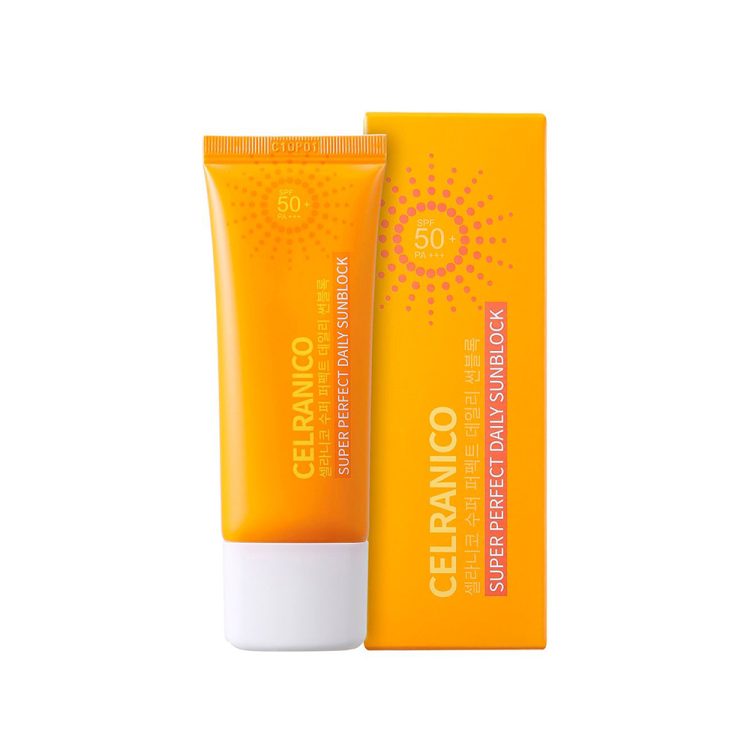 کرم ضد آفتاب فلوئید بی رنگ سلرانیکو Celranico Super Perfect Daily Sunblock SPF50