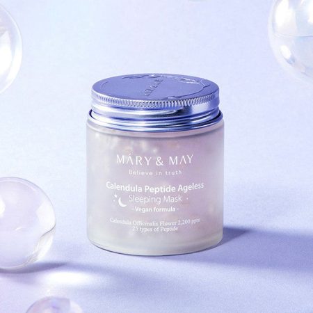 ماسک خواب جوانساز تسکین دهنده پپتید عصاره کالاندولا مری اند می Mary & May Calendula Peptide Ageless Sleeping Mask