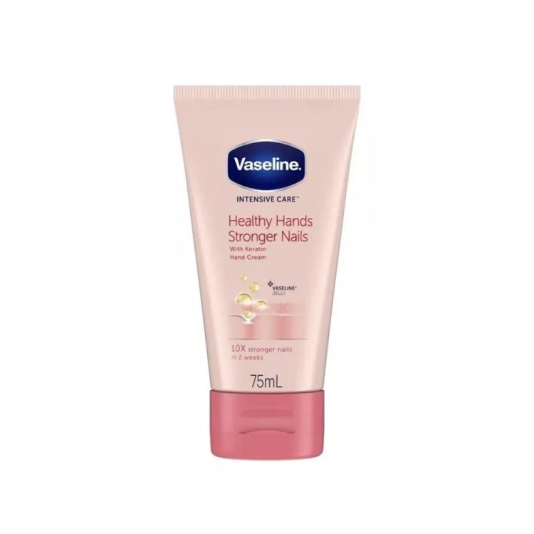 کرم تقویت کننده دست و ناخن کراتین وازلین Vaseline healthy hands stronger nails with keratin hand cream